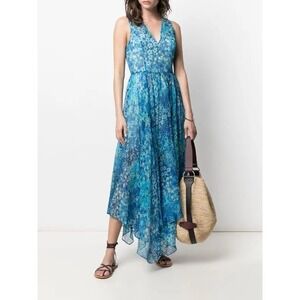 Twinset | Floral-Print Asymmetric Dress Sz 8 Flowy Party